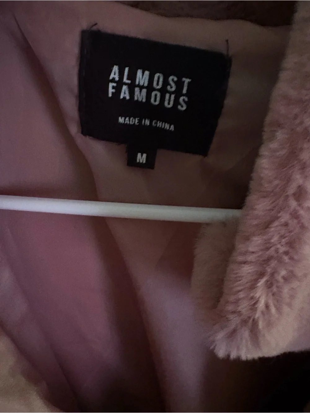 Almost Famous Plush Teddy Jacket in Mauve